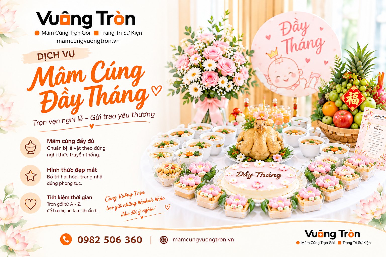 Mâm cúng đầy tháng